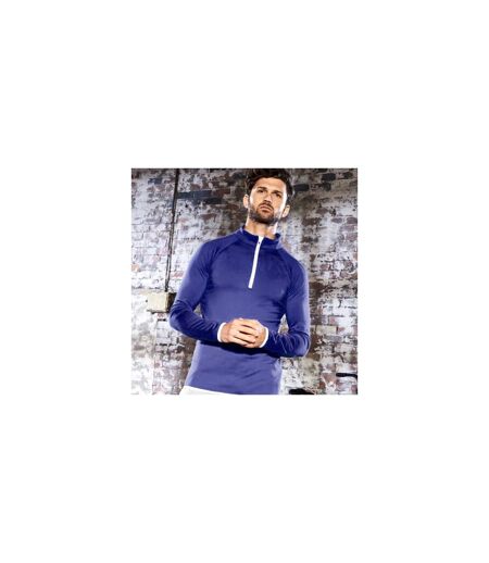 AWDis Just Cool - Sweatshirt à col zippé - Homme (Bleu roi/Blanc arctique) - UTRW4815
