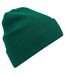 Bonnet À Revers En Coton Biologique Original Vert Bouteille Beechfield-1