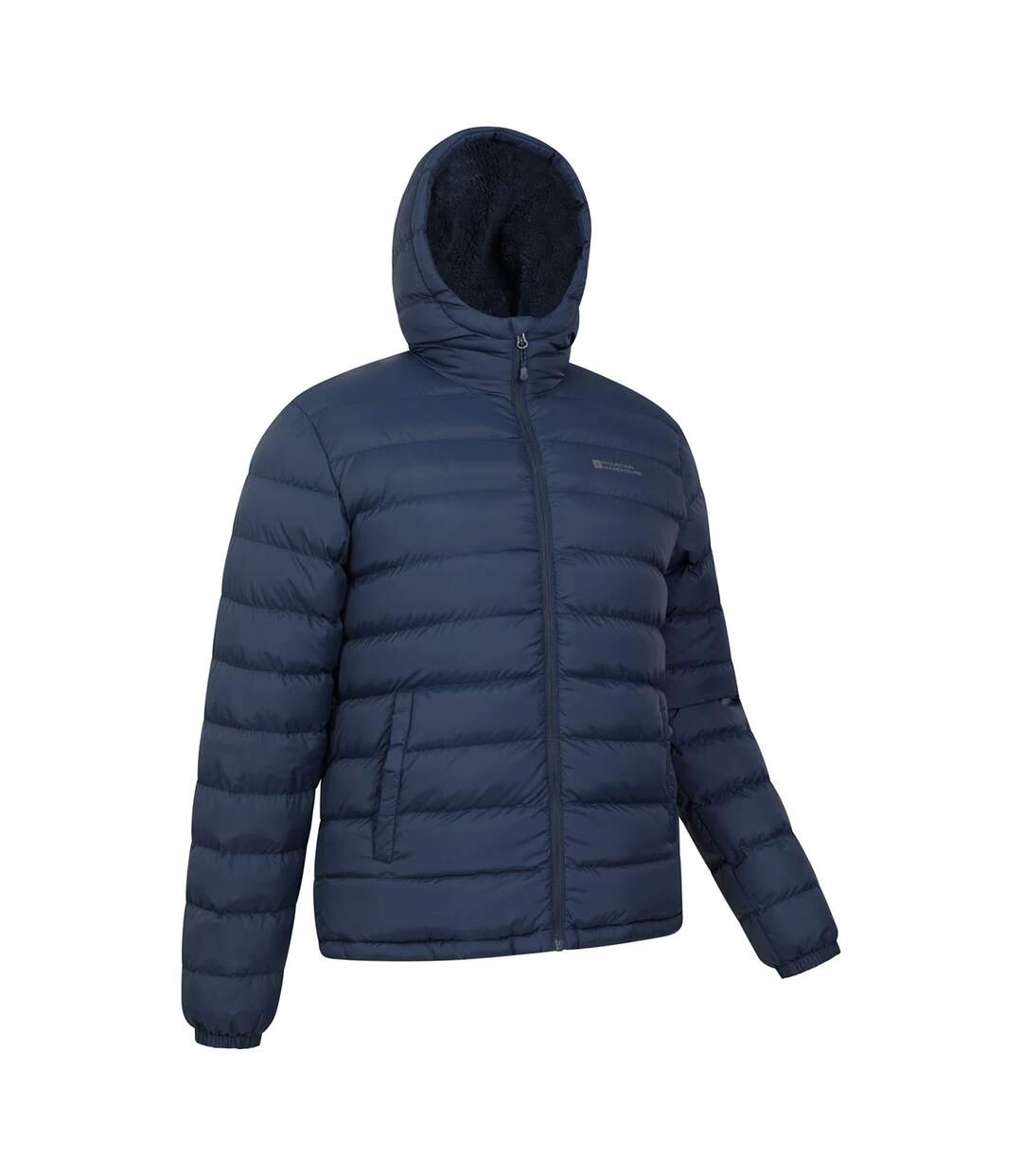 Mens seasons faux fur lined padded jacket navy Mountain Warehouse