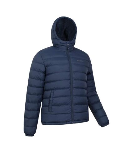 Mountain Warehouse Mens Seasons Faux Fur Lined Padded Jacket (Navy)