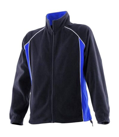 Finden & Hales Womens/Ladies Piped Sports Microfleece Fleece Jacket (Navy/Royal/White) - UTRW435