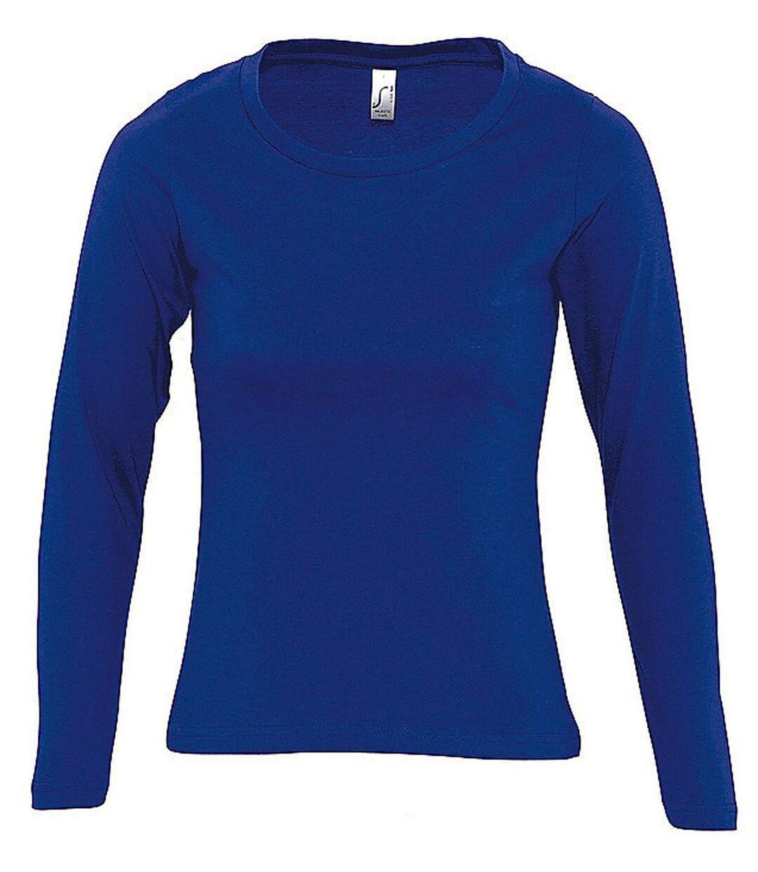 T-shirt manches longues FEMME - 11425 - bleu outremer