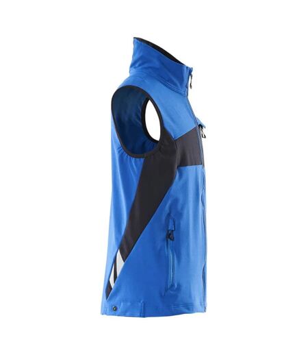 Mens Accelerate Two Tone 4 Way Stretch Lightweight Gilet Azure Blue Dark Navy Mascot