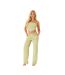 Pantalon Motif/style Uni Femme Vert De Gris Clair Missy Empire-3