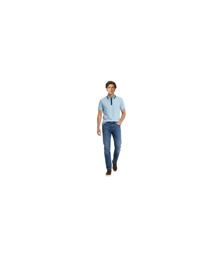 Mens Zipped Tailored Short-sleeved Polo Shirt Blue Paul Smith