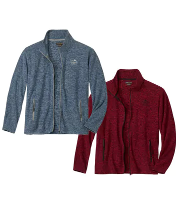 Lot de 2 Gilets en Micropolaire Chinée