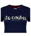 Womens/ladies Classic Floral Logo T-shirt Navy Blue Lee Cooper-4