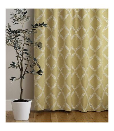 Olivia pencil pleat curtains 90in x 72in citrus yellow Paoletti