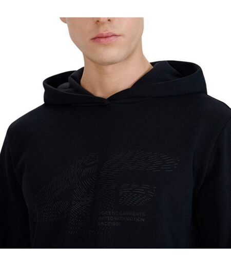 Sweat À Capuche Style Logo M1585 Homme Noir 4F