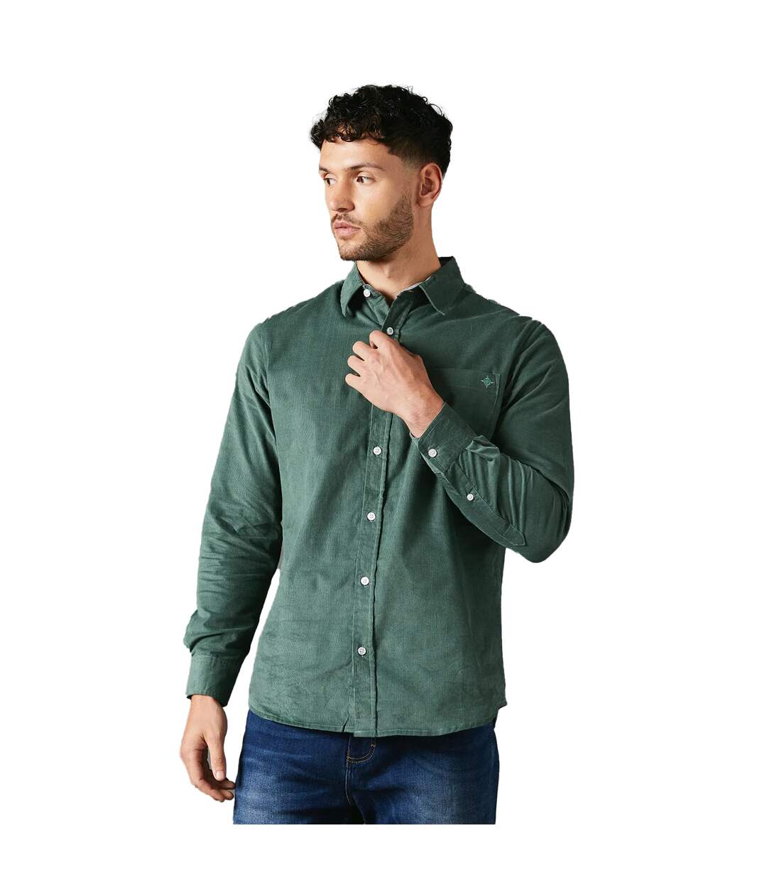 Chemise homme vert Maine-1