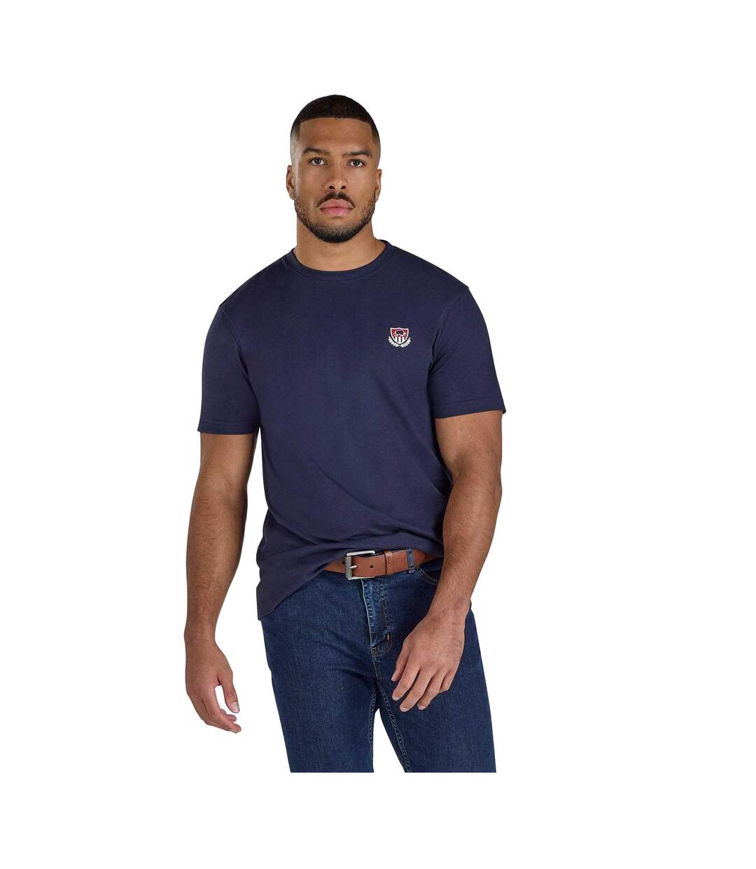 Mens Crest T-shirt Navy Raging Bull-2