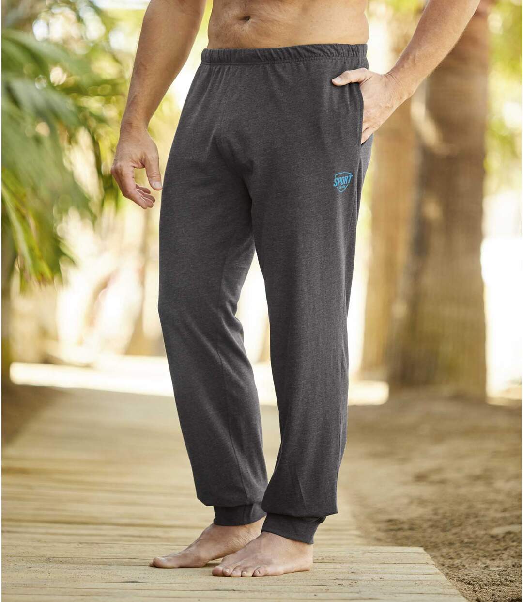 Men's Grey Lounge Pants-2