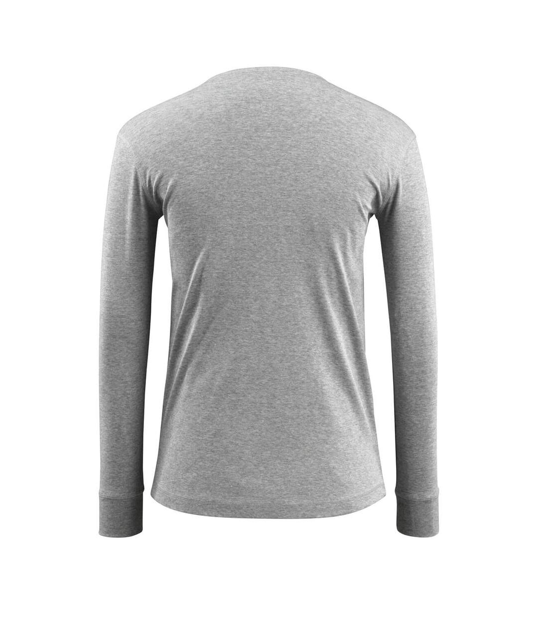 Womens/ladies Crossover Long-sleeved T-shirt Grey Flecked Mascot-2