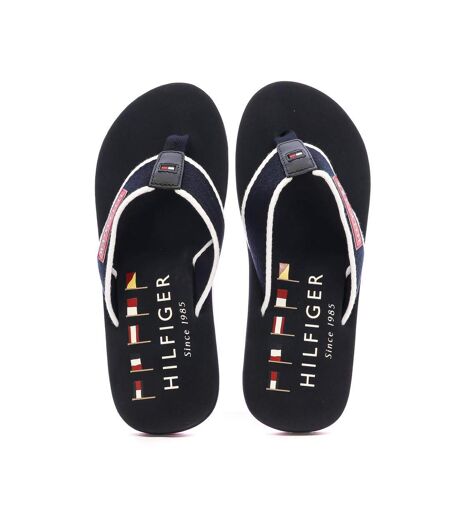 Tongs noirs/rouges homme tommy hilfiger patch - 40