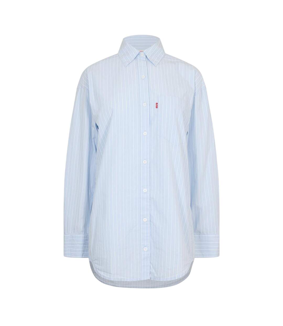 Womens/ladies Lola Oxford Long-sleeved Button-down Shirt Beautiful Blue Levis-2