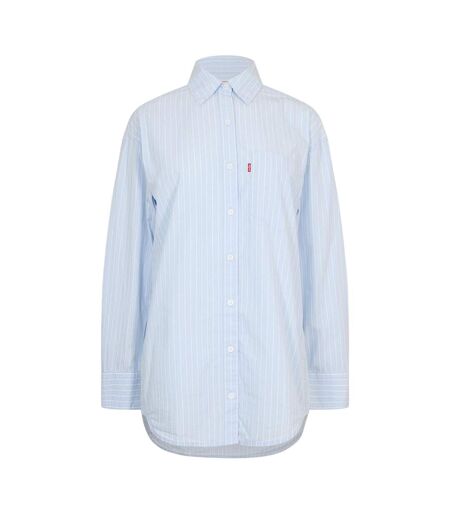 Womens/ladies Lola Oxford Long-sleeved Button-down Shirt Beautiful Blue Levis