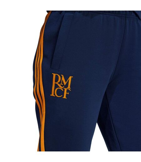 Pantalon De Survêtement Motif/style Real Madrid Cf Femme Bleu Marine Nuit Adidas