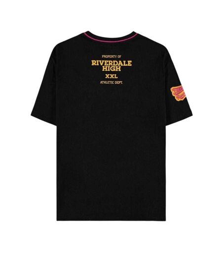 Womens/ladies Bulldog Regular T-shirt Black Pink Riverdale