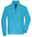 Veste polaire zippée - Homme - JN1322 - bleu turquoise et gris foncé