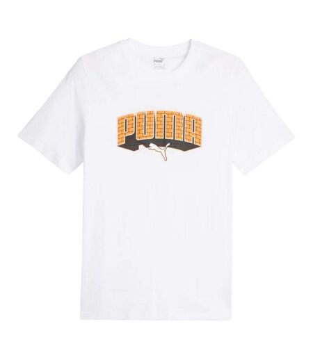 T-shirt Motif/style Graphique Hip Hop Homme Blanc Puma