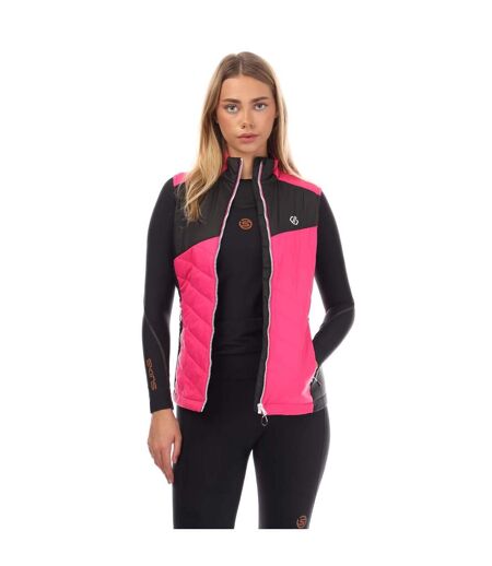 Womens/ladies Ascending Lightweight Padded Gilet Pink Black Dare 2B