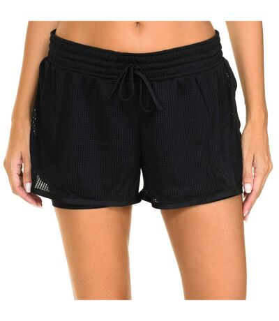 Short de sport femme 2 en 1 avec cordon de serrage D07MP