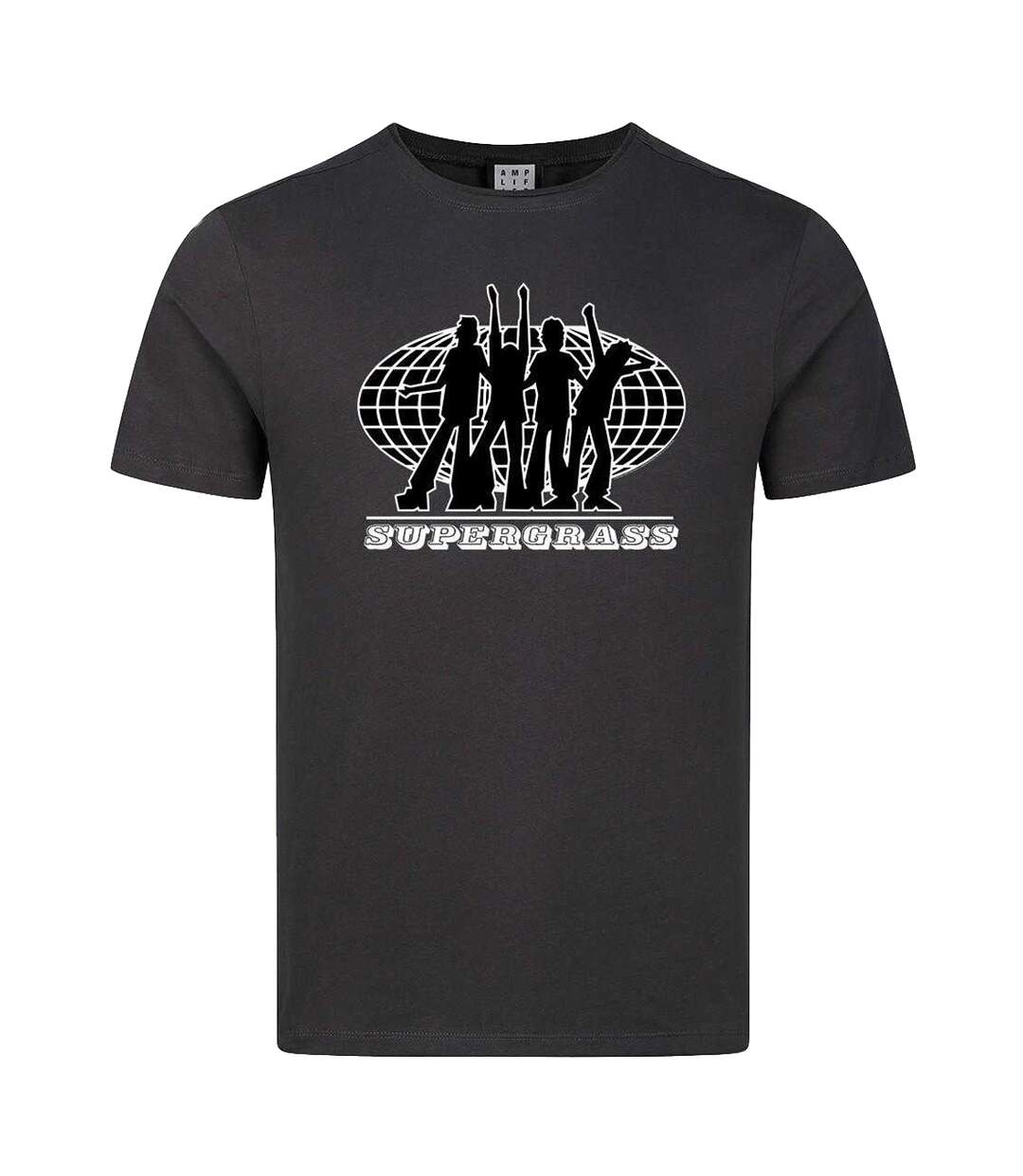 T-shirt Motif/style Logo Supergrass Adulte Charbon Amplified-1