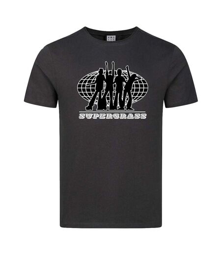 T-shirt Motif/style Logo Supergrass Adulte Charbon Amplified