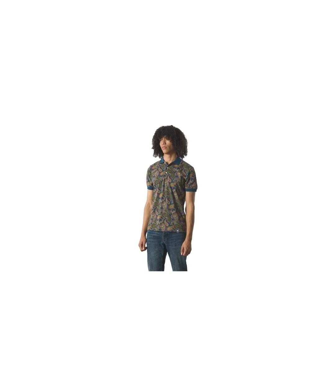 Mens House Paisley Polo Shirt Multicoloured Pretty Green-1