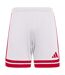Short Squadra Homme Blanc Rouge Adidas-2