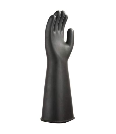 Unisex adult heavyweight natural rubber gauntlet l black Portwest