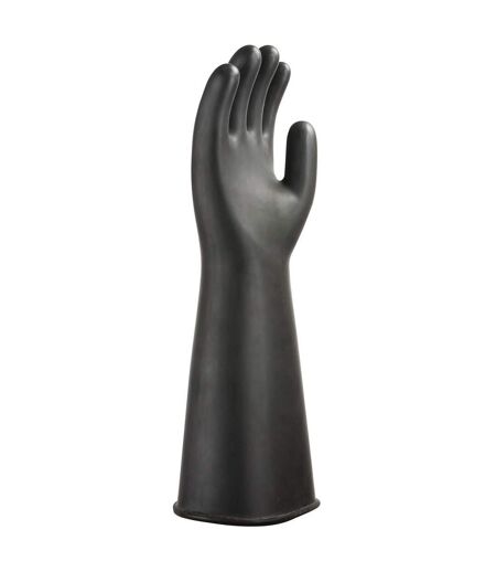 Unisex adult heavyweight natural rubber gauntlet l black Portwest