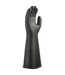 Unisex adult heavyweight natural rubber gauntlet l black Portwest-1