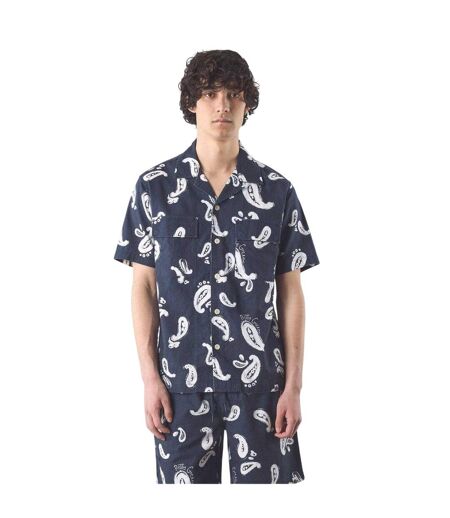 Chemise Motif/style Cachemire Widnes Homme Bleu Marine Pretty Green