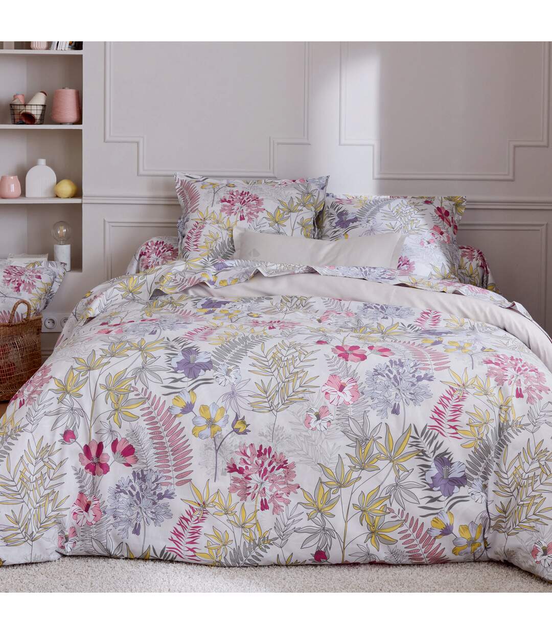 Drap plat satin de coton ANAÏS multicolore-2