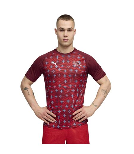 Mens World Cup 2026 Switzerland Fc Short-sleeved Football Shirt Red White Puma