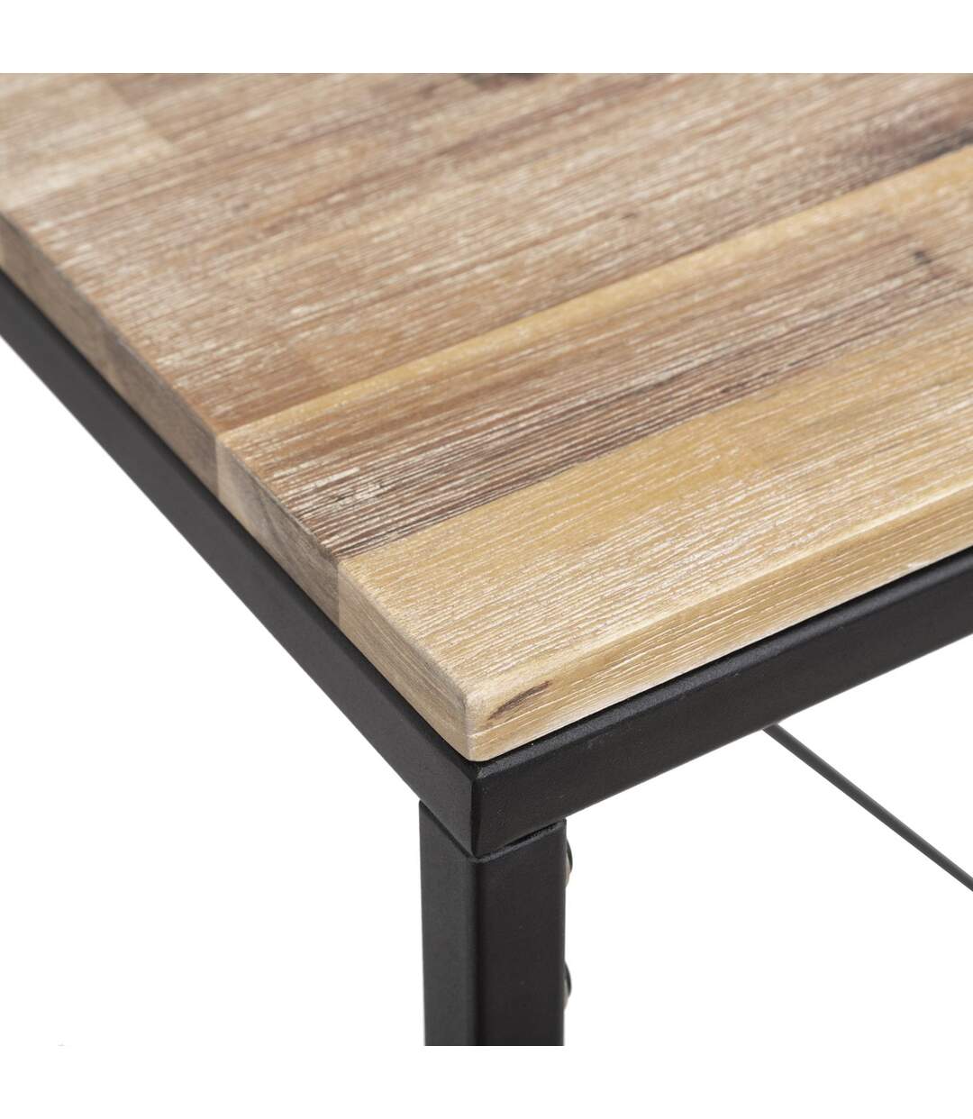Table haute design industriel Edena - L. 115 x H. 98 cm - Noir-3