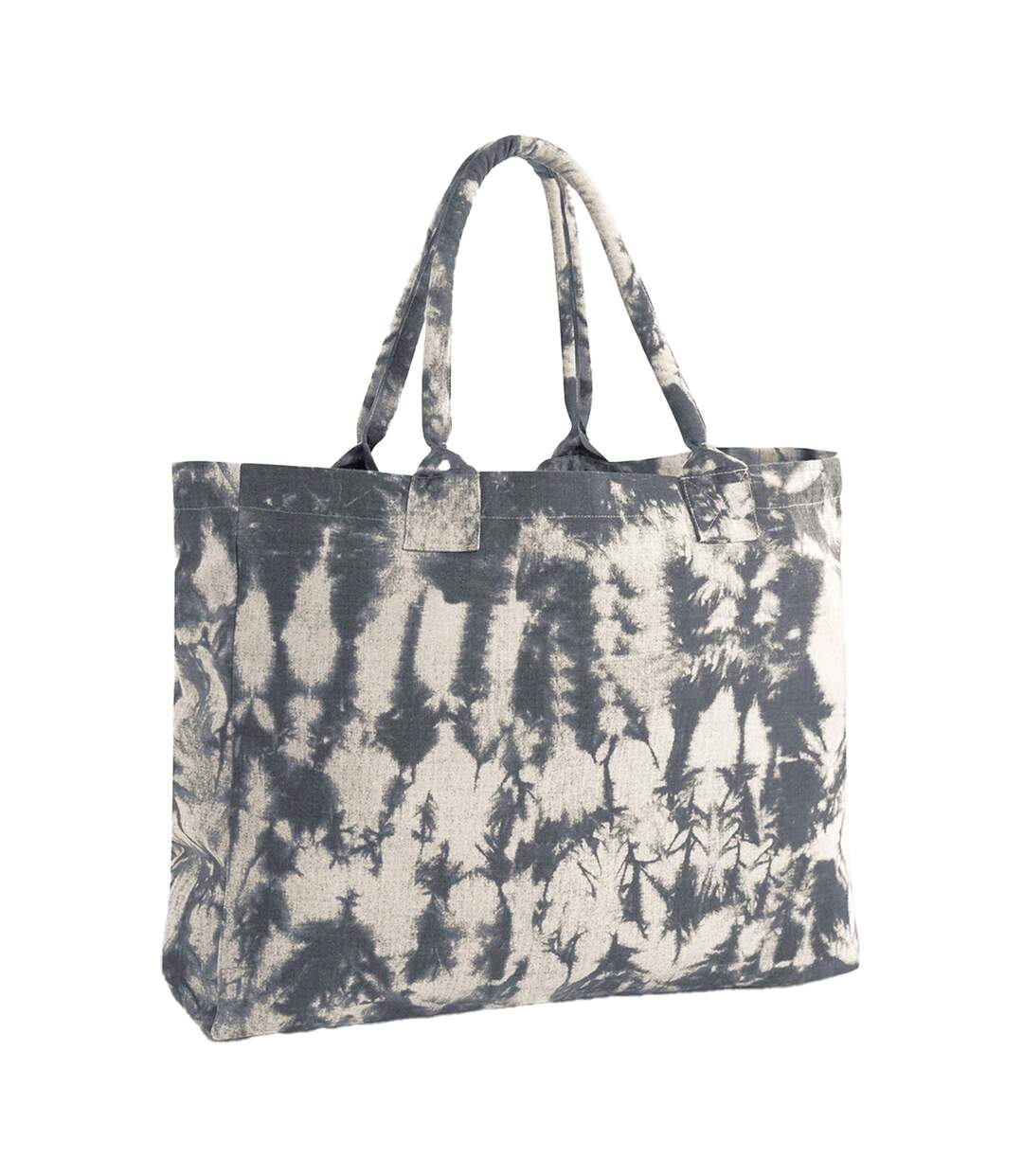 Tote Bag Motif/style Tie-dye Taille Unique Noir Naturel Westford Mill-1