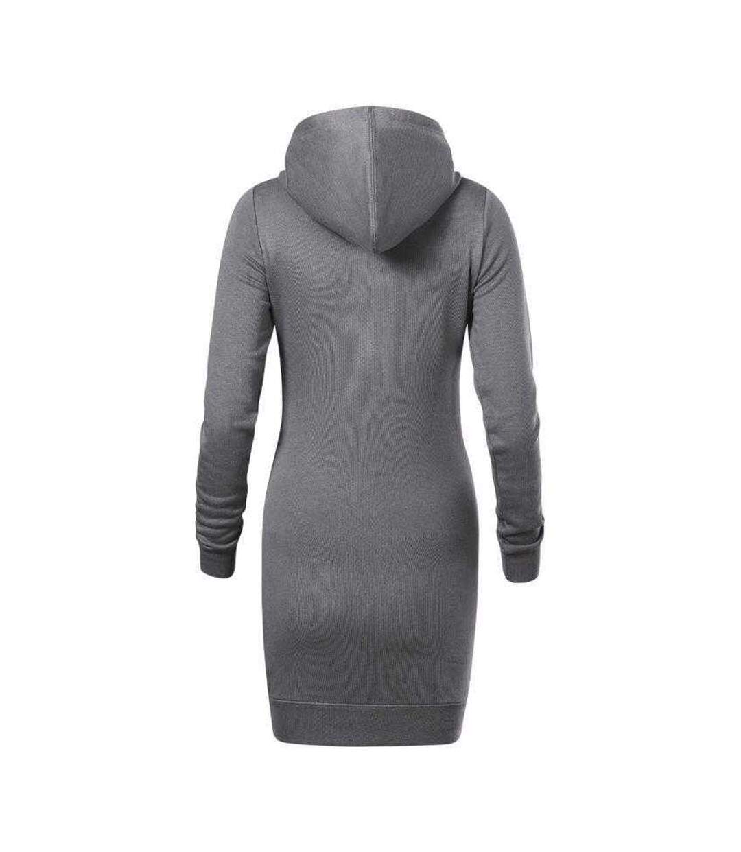 Robe À Capuche Snap Femme Gris Foncé Malfini-2