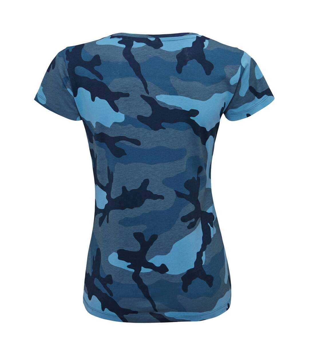 T-shirt à motif camouflage femme bleu SOLS-2