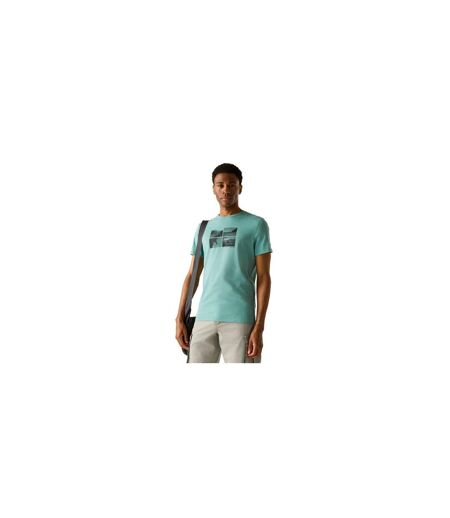 T-shirt Motif/style Collage De Photos Breezed Homme Turquoise Regatta