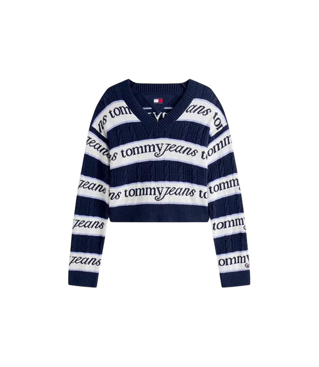 Haut Motif/style À Rayures Femme Bleu Marine Blanc Tommy Jeans-2