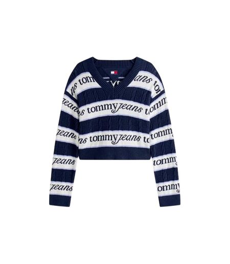 Haut Motif/style À Rayures Femme Bleu Marine Blanc Tommy Jeans