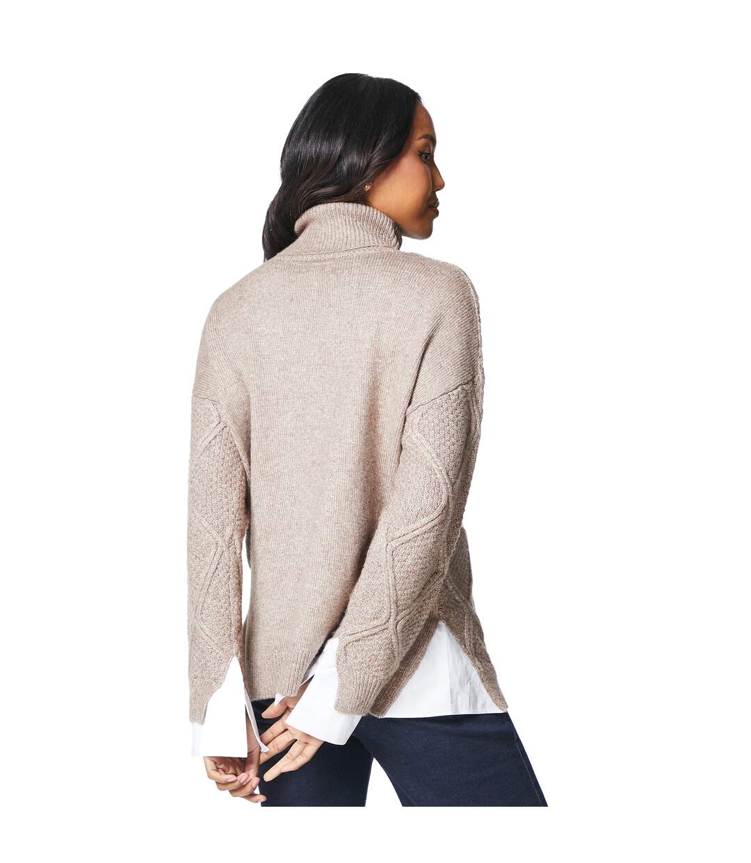 Pull femme brun-beige Principles