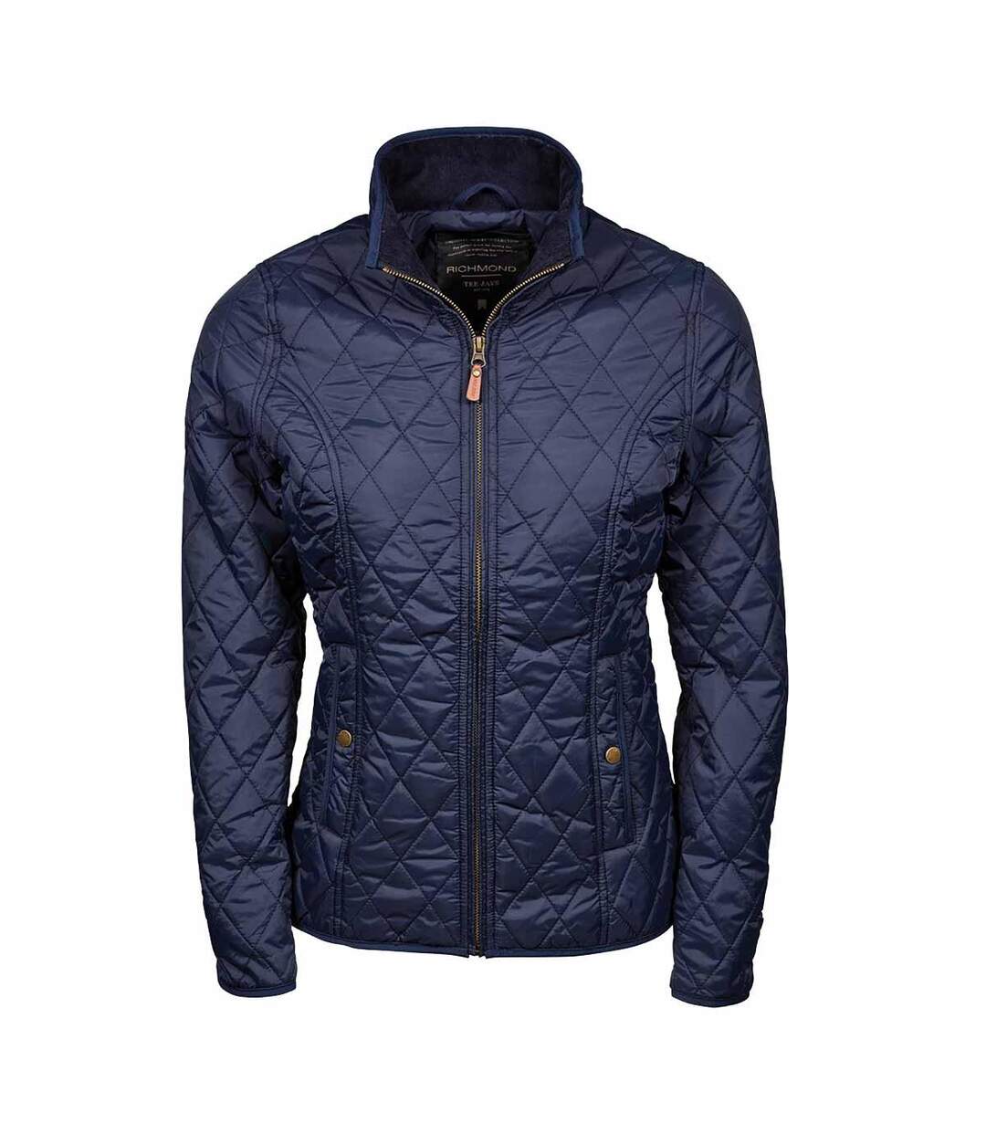 Blouson Matelassé Femme Marine Profonde Teejays Richmond Diamond-2