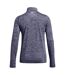 Womens/ladies Tech Textured Half Zip Top Midnight Navy Under Armour-3