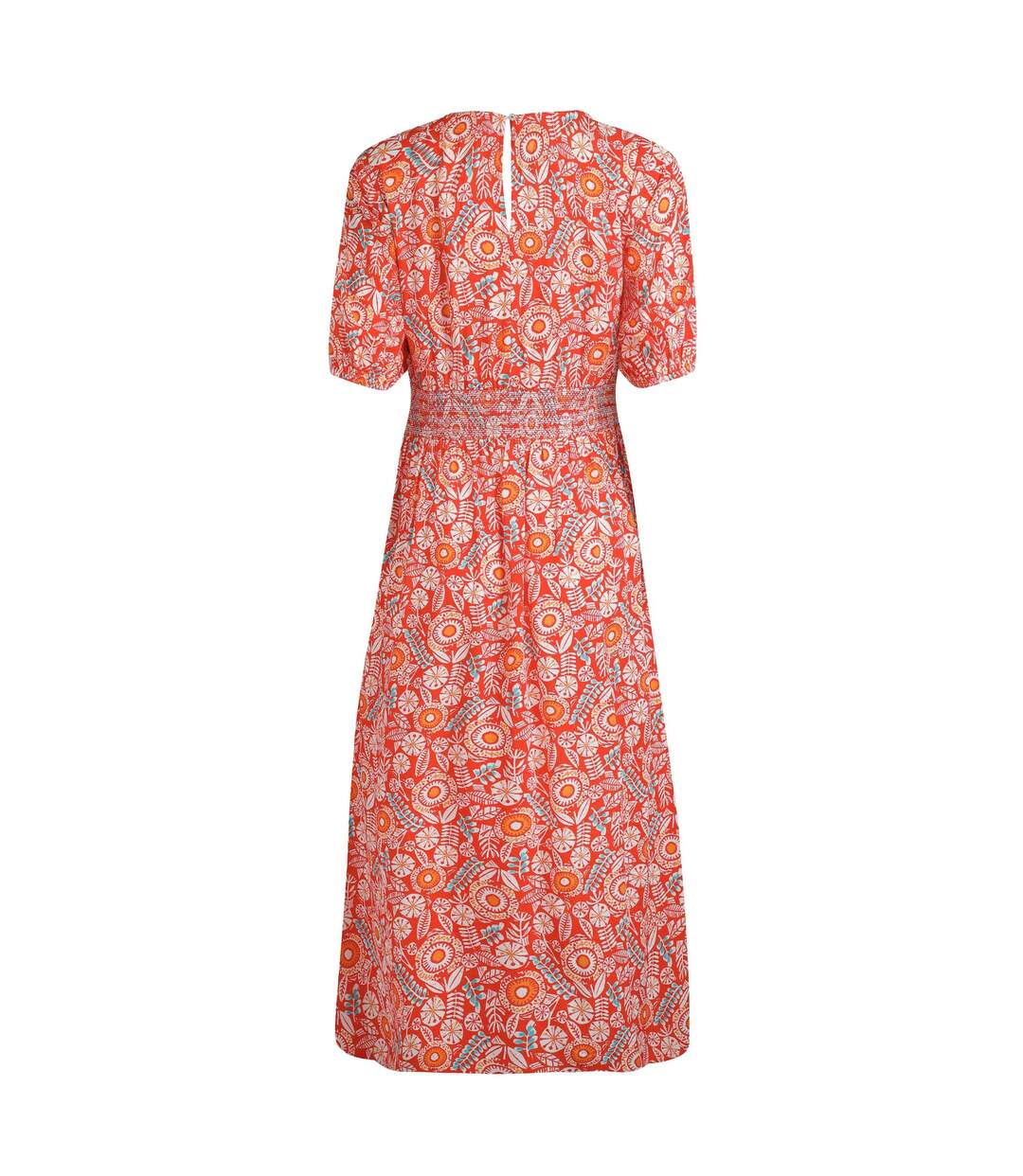 Womens/ladies dilsha printed midi dress tango red Weird Fish-2
