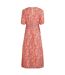 Womens/ladies dilsha printed midi dress tango red Weird Fish-2