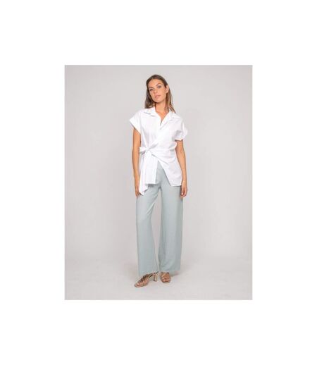 Chemise manches courtes nouée coté OMERVA - Dona X Lisa