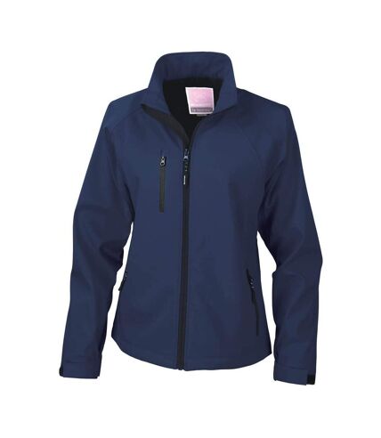Result Ladies/Womens La Femme® 2 Layer Base Softshell Breathable Wind Resistant Jacket (Navy Blue) - UTBC863